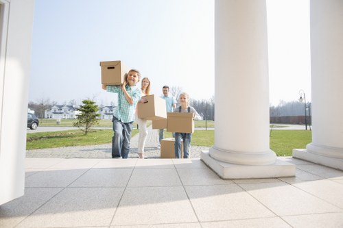 Careful loading of furniture and boxes for a Hanworth home move