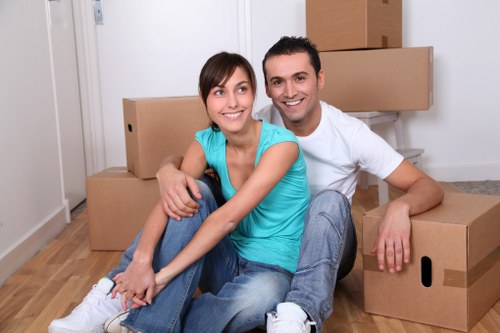 Careful furniture handling during a Hanworth move