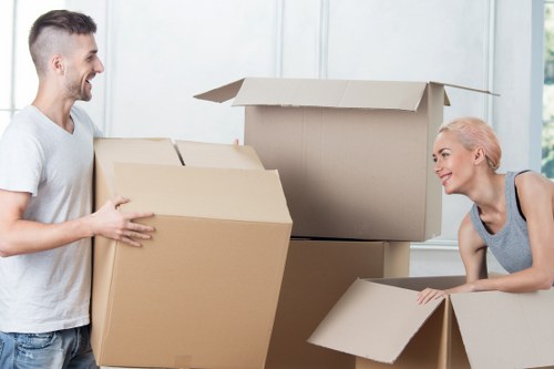 Local movers loading furniture for a Hanworth house move