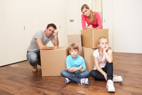 Local moving van ready for house removals in Hanworth