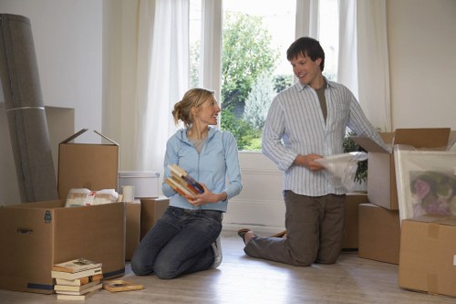 Donated furniture and reusable items prepared for charity partnership