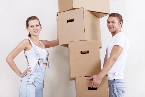 Checklist and packing supplies prepared for a house move in Hanworth