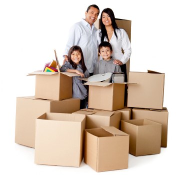 Household items being carried carefully during a Hanworth relocation